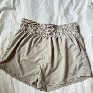 High rise grey nike running shorts